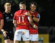 6 May 2023; Antoine Frisch of Munster celebrates after the United Rugby Championship Quarter-Final match between Glasgow Warriors and Munster at Scotstoun Stadium in Glasgow, Scotland. Photo by Paul Devlin/Sportsfile