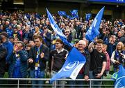 6 May 2023; Leinster supporters during the United Rugby Championship Quarter-Final between Leinster and Cell C Sharks at the Aviva Stadium in Dublin. Photo by Harry Murphy/Sportsfile