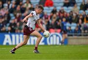 7 May 2023; Matthew Tierney of Galway shoots his side's first goal during the Connacht GAA Football Senior Championship Final match between Sligo and Galway at Hastings Insurance MacHale Park in Castlebar, Mayo. Photo by Ray McManus/Sportsfile