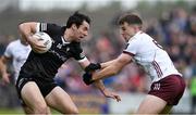 7 May 2023; Darragh Cummins of Sligo is tackled by John Daly of Galway during the Connacht GAA Football Senior Championship Final match between Sligo and Galway at Hastings Insurance MacHale Park in Castlebar, Mayo. Photo by Brendan Moran/Sportsfile