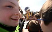7 May 2023; TJ Reid of Kilkenny signs autographs after the Leinster GAA Hurling Senior Championship Round 3 match between Antrim and Kilkenny at Corrigan Park in Belfast. Photo by Ramsey Cardy/Sportsfile