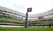 7 May 2023; A general view inside the stadium before the  Energia All-Ireland League Men's Division 1A Final match between Clontarf and Terenure at the Aviva Stadium in Dublin. Photo by Harry Murphy/Sportsfile