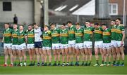 7 May 2023; The Kerry team during a moment in honour of the late Ellen Clifford, mother of David and Paudie, before the Munster GAA Football Senior Championship Final match between Kerry and Clare at LIT Gaelic Grounds in Limerick. Photo by David Fitzgerald/Sportsfile