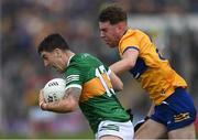 7 May 2023; Tony Brosnan of Kerry in action against Manus Doherty of Clare during the Munster GAA Football Senior Championship Final match between Kerry and Clare at LIT Gaelic Grounds in Limerick. Photo by David Fitzgerald/Sportsfile