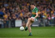 7 May 2023; David Clifford of Kerry shoots to score his side's third goal during the Munster GAA Football Senior Championship Final match between Kerry and Clare at LIT Gaelic Grounds in Limerick. Photo by David Fitzgerald/Sportsfile