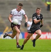 7 May 2023; Matthew Tierney of Galway in action against Brian Cox of Sligo during the Connacht GAA Football Senior Championship Final match between Sligo and Galway at Hastings Insurance MacHale Park in Castlebar, Mayo. Photo by Brendan Moran/Sportsfile