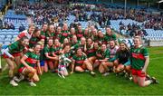 7 May 2023; The Mayo players celebrate after the TG4 Ladies Connacht Senior Football Championship Final between Mayo and Galway at Hastings Insurance MacHale Park in Castlebar, Mayo. Photo by Ray McManus/Sportsfile