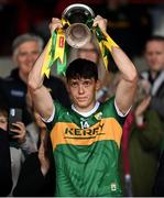 7 May 2023; Kerry captain David Clifford lifts the cup after the Munster GAA Football Senior Championship Final match between Kerry and Clare at LIT Gaelic Grounds in Limerick. Photo by David Fitzgerald/Sportsfile