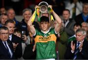 7 May 2023; Kerry captain David Clifford lifts the cup after the Munster GAA Football Senior Championship Final match between Kerry and Clare at LIT Gaelic Grounds in Limerick. Photo by David Fitzgerald/Sportsfile