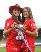 7 May 2023; Ava Fitzgerald, left, and Sinéad Hurley of Cork after the Electric Ireland Minor A All-Ireland Championship Final match between Cork and Waterford at UPMC Nowlan Park in Kilkenny. Photo by Stephen Marken/Sportsfile