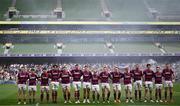 7 May 2023; Clontarf players before the Energia All-Ireland League Men's Division 1A Final match between Clontarf and Terenure at the Aviva Stadium in Dublin. Photo by Harry Murphy/Sportsfile