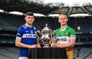 8 May 2023; Mark Barry of Laois, left, and Declan Hogan of Offaly during the Tailteann Cup launch at Croke Park in Dublin. Photo by David Fitzgerald/Sportsfile