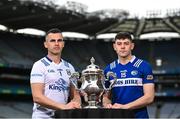 8 May 2023; Raymond Galligan of Cavan, left, and Mark Barry of Laois during the Tailteann Cup launch at Croke Park in Dublin. Photo by David Fitzgerald/Sportsfile