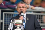 7 May 2023; President of Connacht LGFA Con Moynihan after the TG4 Ladies Connacht Senior Football Championship Final between Mayo and Galway at Hastings Insurance MacHale Park in Castlebar, Mayo. Photo by Ray McManus/Sportsfile