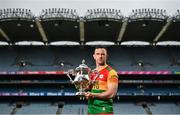8 May 2023; Darragh Foley of Carlow during the Tailteann Cup launch at Croke Park in Dublin. Photo by David Fitzgerald/Sportsfile