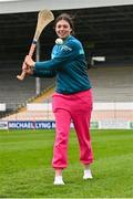 7 May 2023; Kate Feasey of Limerick warms up before the Electric Ireland Minor A Shield All-Ireland Championship Final match between Antrim and Limerick at UPMC Nowlan Park in Kilkenny. Photo by Stephen Marken/Sportsfile