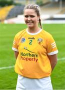 7 May 2023; Antrim captain Aoibeann Donnelly before the Electric Ireland Minor A Shield All-Ireland Championship Final match between Antrim and Limerick at UPMC Nowlan Park in Kilkenny. Photo by Stephen Marken/Sportsfile