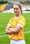 7 May 2023; Antrim captain Aoibeann Donnelly before the Electric Ireland Minor A Shield All-Ireland Championship Final match between Antrim and Limerick at UPMC Nowlan Park in Kilkenny. Photo by Stephen Marken/Sportsfile