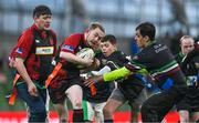 6 May 2023; Action between New Ross Dunbrody RFC and De La Salle Palmerston RFC in the Bank of Ireland Half-Time Minis during the United Rugby Championship quarter-final match between Leinster and Cell C Sharks at the Aviva Stadium in Dublin. Photo by Brendan Moran/Sportsfile