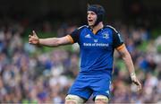 6 May 2023; Ryan Baird of Leinster during the United Rugby Championship Quarter-Final between Leinster and Cell C Sharks at Aviva Stadium in Dublin. Photo by Brendan Moran/Sportsfile