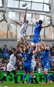 6 May 2023; Corne Rahl of Cell C Sharks and Ryan Baird of Leinster contest a lineout during the United Rugby Championship Quarter-Final between Leinster and Cell C Sharks at Aviva Stadium in Dublin. Photo by Brendan Moran/Sportsfile