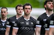 7 May 2023; Darragh Cummins of Sligo during the pre-match parade before the Connacht GAA Football Senior Championship Final match between Sligo and Galway at Hastings Insurance MacHale Park in Castlebar, Mayo. Photo by Brendan Moran/Sportsfile