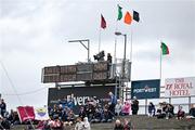 7 May 2023; Flags fly in the wind before the Connacht GAA Football Senior Championship Final match between Sligo and Galway at Hastings Insurance MacHale Park in Castlebar, Mayo. Photo by Brendan Moran/Sportsfile