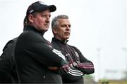 7 May 2023; Galway manager Padraic Joyce, right, and selector John Concannon during the Connacht GAA Football Senior Championship Final match between Sligo and Galway at Hastings Insurance MacHale Park in Castlebar, Mayo. Photo by Brendan Moran/Sportsfile