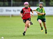 6 May 2023; Amy Morgan of Down in action against Yen Leniston of Kerry during the Electric Ireland Minor C All-Ireland Championship Final match between Down and Kerry at Clane GAA in Kildare. Photo by Stephen Marken/Sportsfile