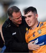 8 May 2023; Clare Manager Terence Fahy celebrates with Daithi Lohan who was taken off the pitch due to an injury after the oneills.com Munster GAA Hurling U20 Championship Semi Final match between Tipperary and Clare at FBD Semple Stadium in Thurles, Tipperary. Photo by Tom Beary/Sportsfile
