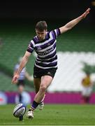 7 May 2023; Caolan Dooley of Terenure kicks a conversion during the Energia All-Ireland League Men's Division 1A Final match between Clontarf and Terenure at the Aviva Stadium in Dublin. Photo by Harry Murphy/Sportsfile