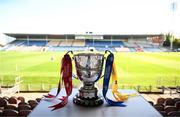9 May 2023; The trophy is seen before the 2023 Electric Ireland Munster GAA Hurling Minor Championship Final  match between Cork and Clare at FBD Semple Stadium in Thurles, Tipperary. Photo by Harry Murphy/Sportsfile