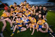 9 May 2023; Clare players celebrate after their side's victory in the 2023 Electric Ireland Munster GAA Hurling Minor Championship Final  match between Cork and Clare at FBD Semple Stadium in Thurles, Tipperary. Photo by Harry Murphy/Sportsfile