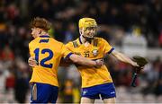 9 May 2023; Daire Neville, right, and Sean Arthur of Clare after their side's victory in the 2023 Electric Ireland Munster GAA Hurling Minor Championship Final  match between Cork and Clare at FBD Semple Stadium in Thurles, Tipperary. Photo by Harry Murphy/Sportsfile