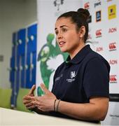 10 May 2023; Ireland U18 Head Coach Larissa Muldoon during the IRFU Women In Rugby press briefing at the IRFU High Performance Centre at the Sport Ireland Campus in Dublin. Photo by David Fitzgerald/Sportsfile