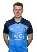 6 March 2023; Dáire Newcombe during a Dublin football squad portrait session at Parnell Park in Dublin. Photo by Brendan Moran/Sportsfile