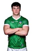 13 April 2023; Adam English poses for a portrait during a Limerick squad portrait session in Limerick. Photo by Piaras Ó Mídheach/Sportsfile