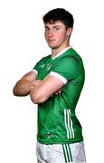 13 April 2023; Adam English poses for a portrait during a Limerick squad portrait session in Limerick. Photo by Piaras Ó Mídheach/Sportsfile