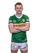20 April 2023; Tom O'Sullivan poses for a portrait during a Kerry football squad portrait session at Fitzgerald Stadium in Killarney, Kerry. Photo by Brendan Moran/Sportsfile