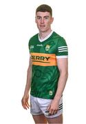 20 April 2023; Ronan Buckley poses for a portrait during a Kerry football squad portrait session at Fitzgerald Stadium in Killarney, Kerry. Photo by Brendan Moran/Sportsfile