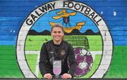 12 May 2023; Jenna Slattery of Galway United with her SSE Airtricity Player of the Month Award for April 2023 at Eamonn Deacy Park in Galway. Photo by Ray Ryan/Sportsfile