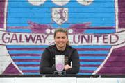 12 May 2023; Jenna Slattery of Galway United with her SSE Airtricity Player of the Month Award for April 2023 at Eamonn Deacy Park in Galway. Photo by Ray Ryan/Sportsfile