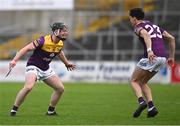 10 May 2023; JJ Twamley, left, and Liam Schokman of Wexford celebrate after the oneills.com Leinster GAA Hurling U20 Championship Semi-Final match between Kilkenny and Wexford at UPMC Nowlan Park in Kilkenny. Photo by David Fitzgerald/Sportsfile