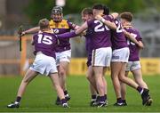 10 May 2023; Wexford players celebrate after the oneills.com Leinster GAA Hurling U20 Championship Semi-Final match between Kilkenny and Wexford at UPMC Nowlan Park in Kilkenny. Photo by David Fitzgerald/Sportsfile