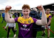 10 May 2023; Luke Murphy of Wexford celebrates after the oneills.com Leinster GAA Hurling U20 Championship Semi-Final match between Kilkenny and Wexford at UPMC Nowlan Park in Kilkenny. Photo by David Fitzgerald/Sportsfile
