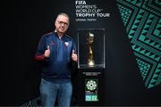 10 May 2023; Gary Spain, Republic of Ireland national teams' supporter liaison officer, with the FIFA Women’s World Cup trophy, part of the FIFA Women’s World Cup Trophy Tour in Dublin, at The Mansion House. The FIFA Women’s World Cup Trophy Tour began in February and is visiting all 32 of the tournament’s participating nations – more countries than ever before! The tour is ‘Going Beyond’ to inspire people of all ages to get excited about the FIFA Women’s World Cup Australia & New Zealand 2023. Photo by Stephen McCarthy/Sportsfile