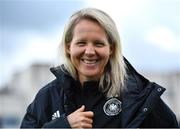 11 May 2023; Germany manager Friederike Kromp before the Women's U16 International Friendly match between Republic of Ireland and Germany at St Kevins FC in Dublin. Photo by Tyler Miller/Sportsfile