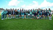 11 May 2023; Players from both sides after the Women's U16 International Friendly match between Republic of Ireland and Germany at St Kevins FC in Dublin. Photo by Tyler Miller/Sportsfile