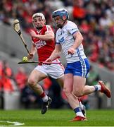 30 April 2023; Stephen Bennett of Waterford in action against Tommy O'Connell of Cork during the Munster GAA Hurling Senior Championship Round 2 match between Cork and Waterford at Páirc Uí Chaoimh in Cork. Photo by Brendan Moran/Sportsfile