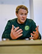 12 May 2023; Manager Colin O'Brien during the Republic of Ireland U17's Squad Announcement at the FAI Headquarters in Abbotstown, Dublin. Photo by Ben McShane/Sportsfile